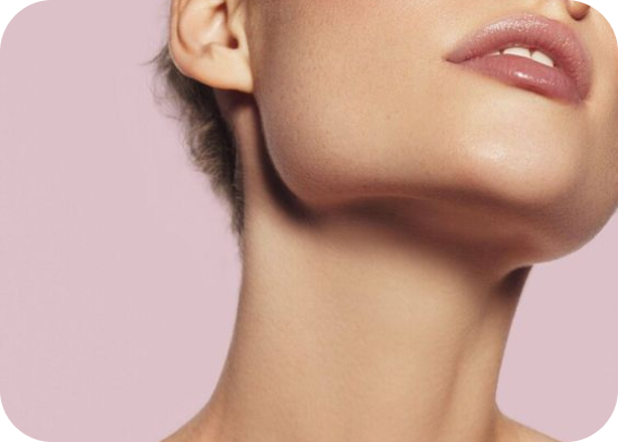 Picture of lips of a women after steroid injection