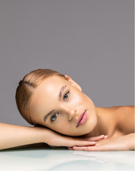 Smiling women with glowing skin